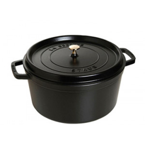 STAUB Cocotte Fonte Ronde 22 cm Noir Mat 2,6 L