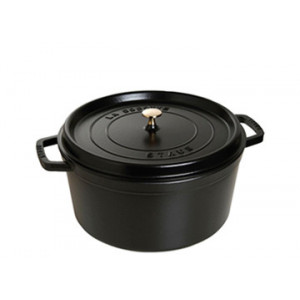 STAUB Cocotte Fonte Ronde 16 cm Noir Mat 1,2 L