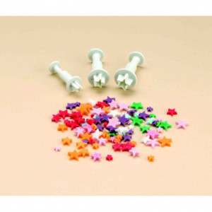 3 Emporte-Pièces Etoiles à Poussoir 3 Emporte-Pièces Etoiles à Poussoir