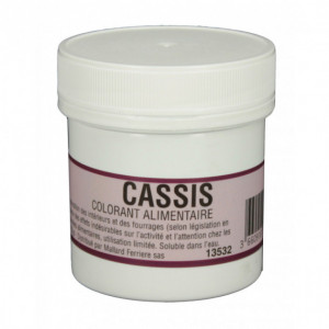 Colorant alimentaire Rouge Cassis E129/E133 Poudre Hydrosoluble 20g