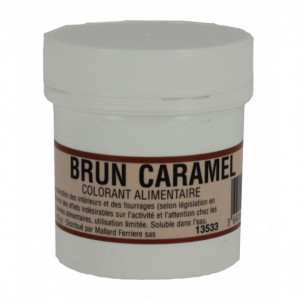 Colorant alimentaire Marron Brun Caramel E102/E129/E151 Poudre Hydrosoluble 20g Colorant alimentaire Marron Brun Caramel E102/E129/E151 Poudre Hydrosoluble 20g