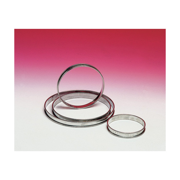 Cercle a tartes Inox sans fond Hauteur 2 cm