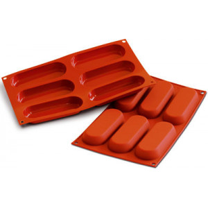 Moule Silicone Pain au Lait 13 x 5 cm x H 1,8 cm Silikomart Moule Silicone Pain au Lait 13 x 5 cm x H 1,8 cm Silikomart