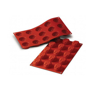 Moule Silicone Tournesols 4,4 cm x H 2,7 cm (x15) Silikomart Moule Silicone Tournesols 4,4 cm x H 2,7 cm (x15) Silikomart