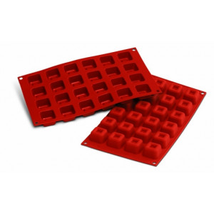 Moule Silicone Savarins Carrés 3,5 cm x H 2,2 cm (x24) Silikomart Moule Silicone Savarins Carrés 3,5 cm x H 2,2 cm (x24) Silikomart