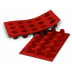 Moule Silicone Babas 3,5 cm x H 3,8 cm (x15) Silikomart Moule Silicone Babas 3,5 cm x H 3,8 cm (x15) Silikomart