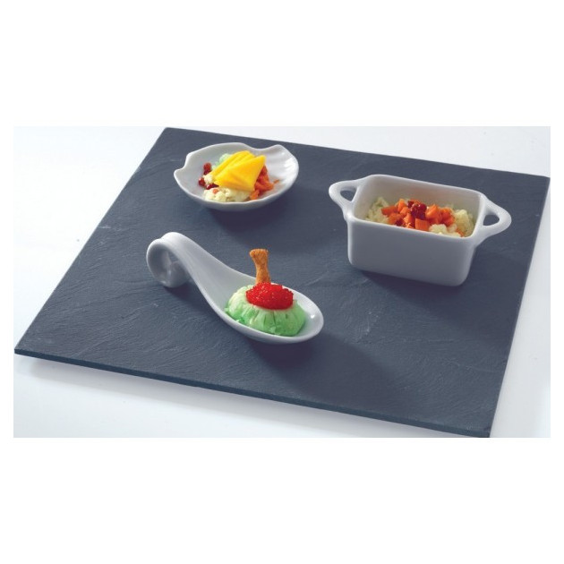 Assiette Ardoise carre 35 X 35 cm