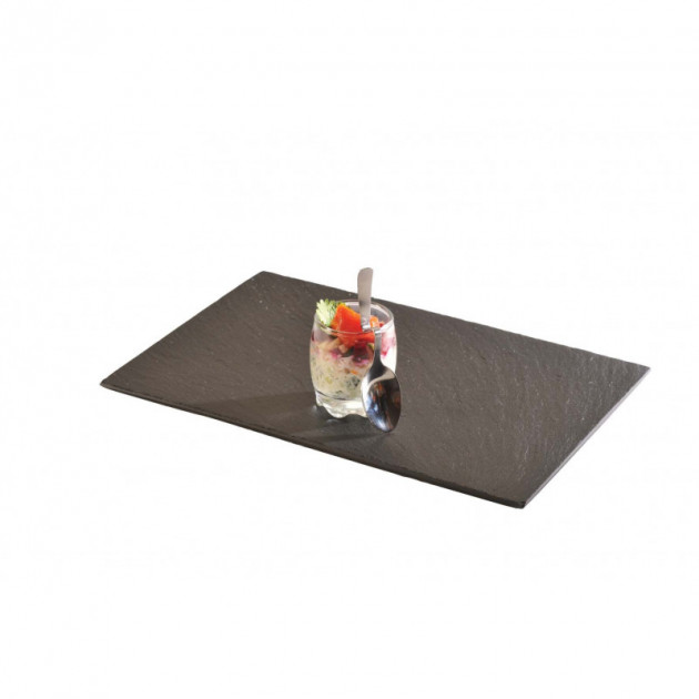 Assiette Ardoise rectangle 20 X 15 cm par LeBrun