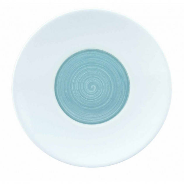 FIN DE SERIE Assiette plate Galice en Porcelaine Gris Perle (Bassin) 16 cm