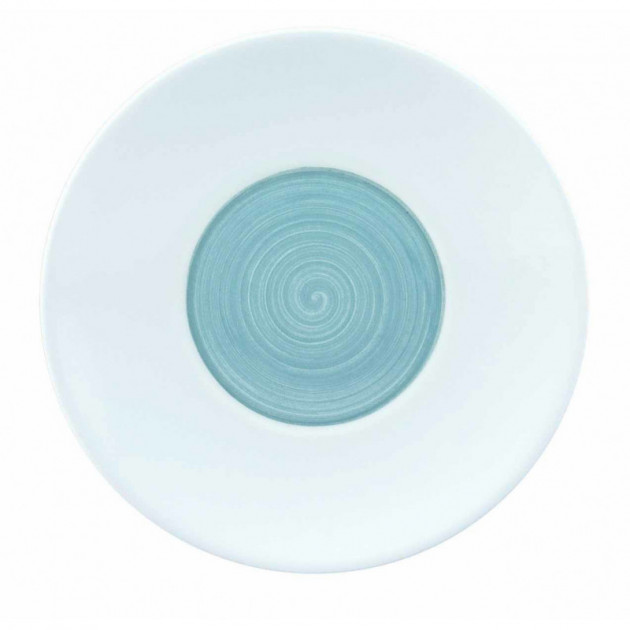 FIN DE SERIE Assiette plate Galice en Porcelaine Gris Perle (Bassin) 16 cm