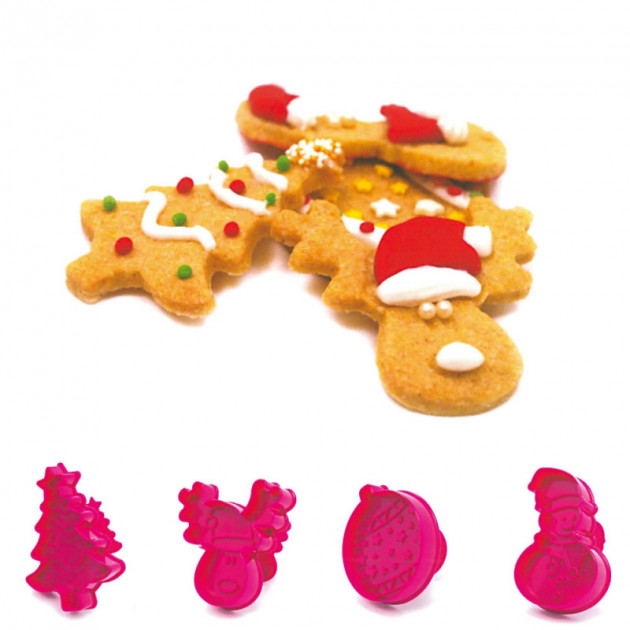 ScrapCooking - Kit Je Fais mes Biscuits de Noël - 4 Découpoirs