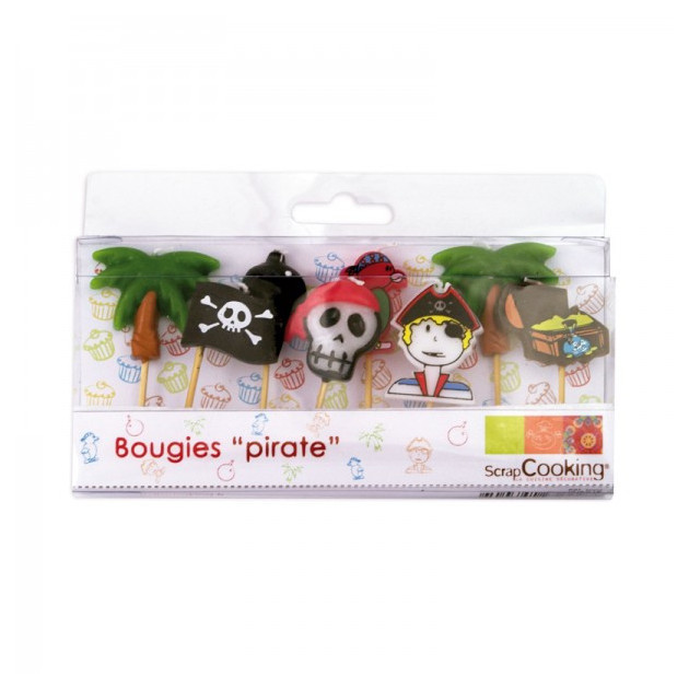 Bougies d'anniversaire ''Pirate'' (x8)