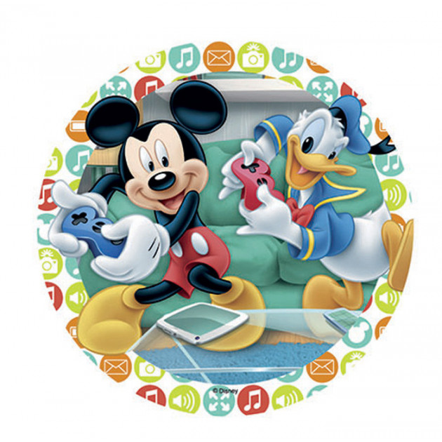FIN DE SERIE Disque Azyme Mickey et Donald Jeux Video 21 cm