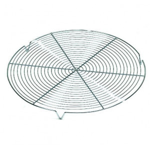 Grille Ronde avec pieds Chromée Ø 32 cm