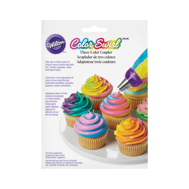 Adaptateur trois couleurs ColorSwirl de Wilton.