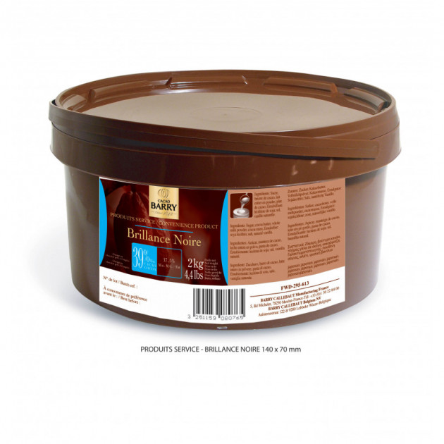 GlaÃ§age chocolat brillance noire 2 kg Barry