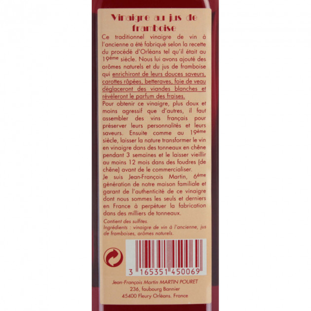 Vinaigre a l'ancienne Martin Pouret