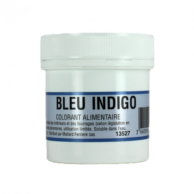Colorant alimentaire Bleu Indigo E132 Poudre Hydrosoluble 20g