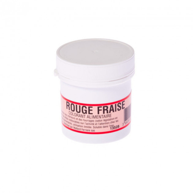 Colorant alimentaire Rouge Fraise E129 Poudre Hydrosoluble 20g