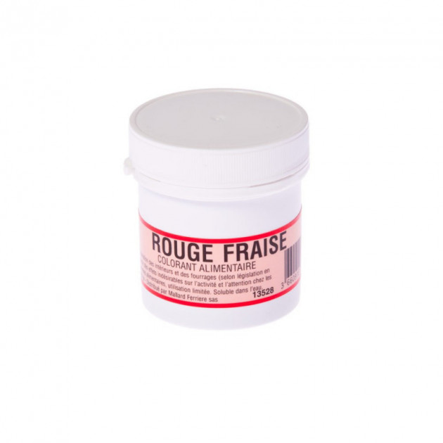 Colorant alimentaire Rouge Fraise E129 Poudre Hydrosoluble 20g