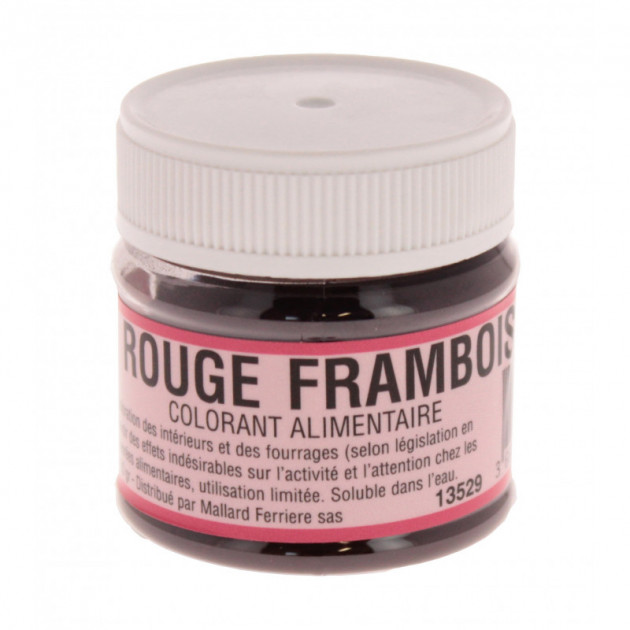 Colorant alimentaire Rouge Framboise E122 Poudre Hydrosoluble 20g