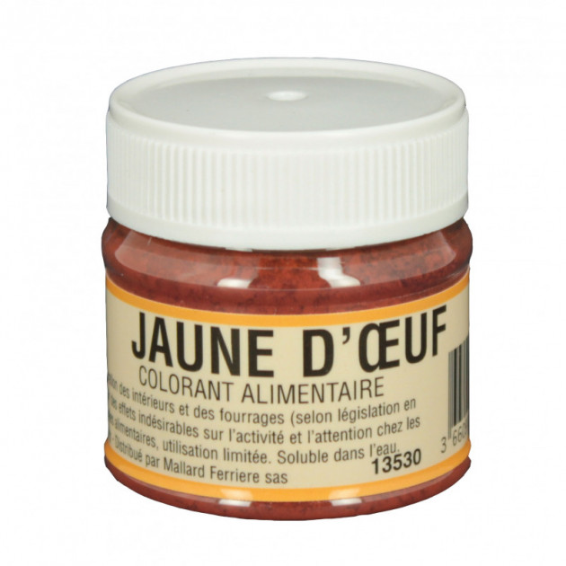 Colorant alimentaire Jaune d'Oeuf E102/E129 Poudre Hydrosoluble