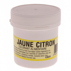 Colorant alimentaire Jaune Citron E102 Poudre Hydrosoluble 20g Colorant alimentaire Jaune Citron E102 Poudre Hydrosoluble 20g