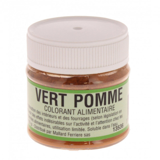 Colorant alimentaire en poudre hydrosoluble vert pistache 10 gr - Le  Comptoir Colonial