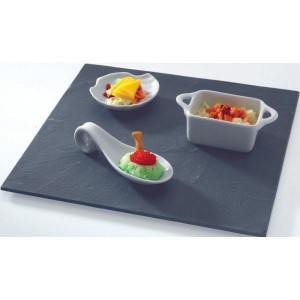 Assiette Ardoise carré 20 X 20 cm par LeBrun Assiette Ardoise carré 20 X 20 cm par LeBrun