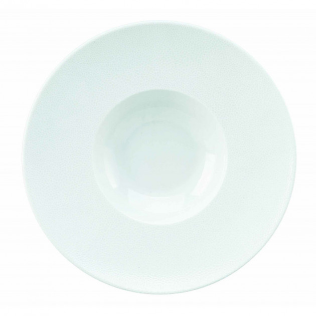 Assiette creuse Galuchat en Porcelaine Blanche 26.5 cm
