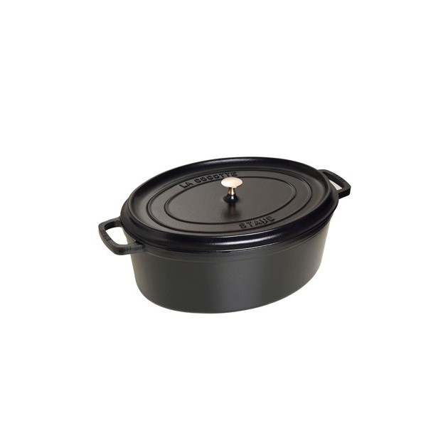 STAUB Cocotte Fonte Ovale 41 cm Noir Mat 12 L