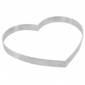 Cercle perforé forme coeur ø 21 cm de L'école Valrhona par De Buyer Cercle perforé forme coeur ø 21 cm de L'école Valrhona par De Buyer