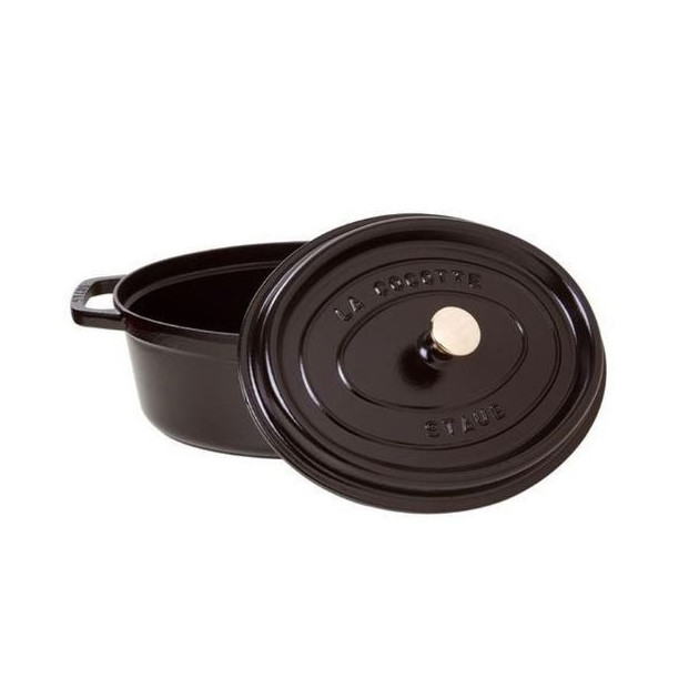 Cocotte ovale noire en fonte 41 cm 12 l Staub Cocotte ovale noire en fonte 41 cm 12 l Staub