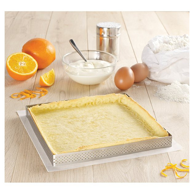 Tarte carree realisee avec le cercle a tarte de forme carree de buyer Tarte carree realisee avec le cercle a tarte de forme carree de buyer