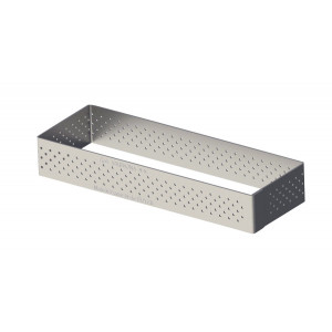 Rectangle perforé 12 x 4 cm de L'école Valrhona par De Buyer Rectangle perforé 12 x 4 cm de L'école Valrhona par De Buyer