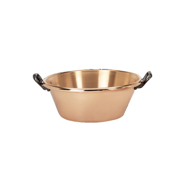 Bassine en cuivre lourde Ø 38 cm De Buyer