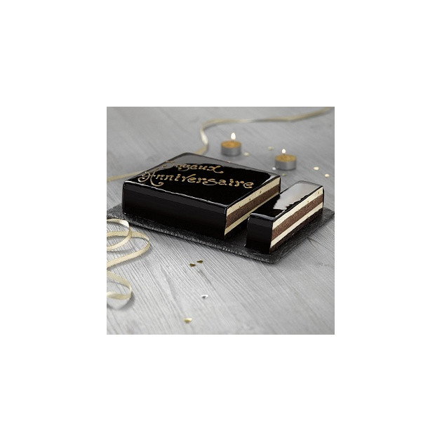 Gateau avec Nappage noir miroir Ancel