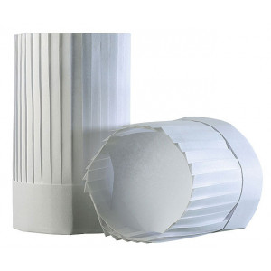 Toque Grand Chef plissée H 300mm (x10)