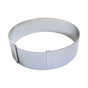 Cercle à entremets extensible 18 à 36 cm en inox de Buyer Cercle à entremets extensible 18 à 36 cm en inox de Buyer