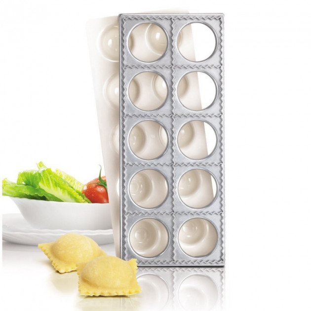 Moule ravioli et poussoir à foncer x10 carrés dentelles :achat