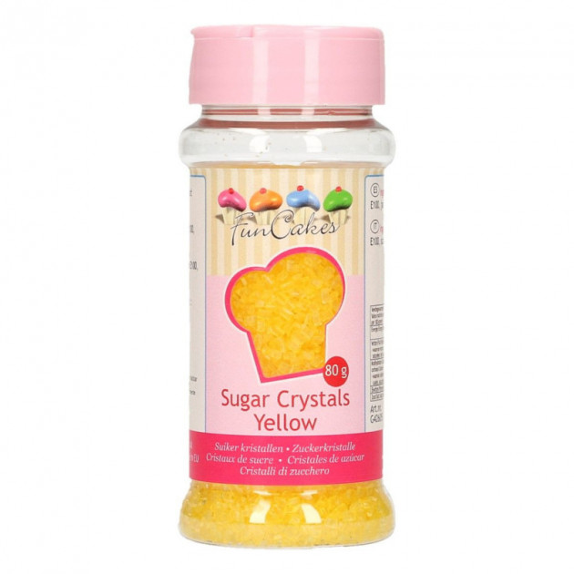 Sucre colore Jaune 80g Funcakes