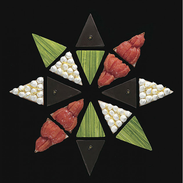 Realisation de part de tarte individuelle avec le lot de 8 triangles Realisation de part de tarte individuelle avec le lot de 8 triangles