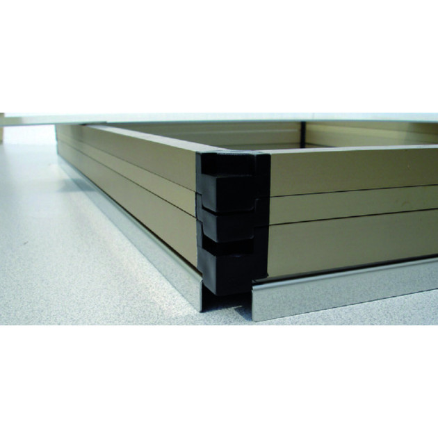 Kit complet de cadres superposables 570 x 90 mm : 3 cadres. 1 plaque support. 1 regle