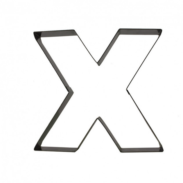 Lettre inox X. moule et decoupoir Gobel (vendu a l'unite)