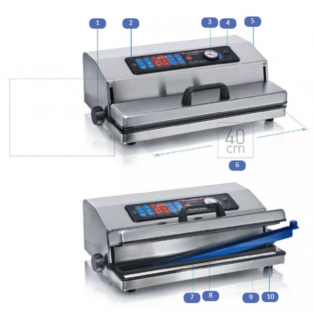 Machine a emballer sous vide JUMBO vue1 Machine a emballer sous vide JUMBO vue1