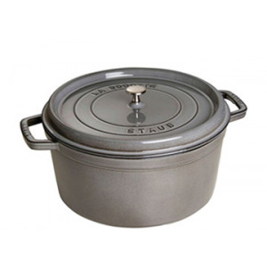 STAUB Cocotte Fonte Ronde 22 cm Gris Graphite 2,6 L