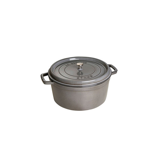 STAUB Cocotte Fonte Ronde 22 cm Gris Graphite 2.6 L