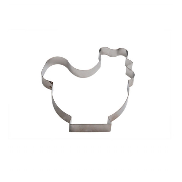 Forme poule pour grand sable. moule et decoupoir inox Gobel