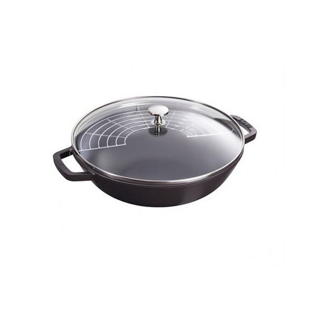 Wok en Fonte Noir 30 cm STAUB