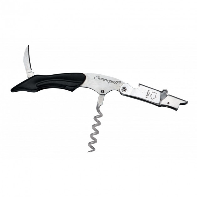 FIN DE SERIE Tire-Bouchon sommelier double levier noir - Screwpull - Le Creuset